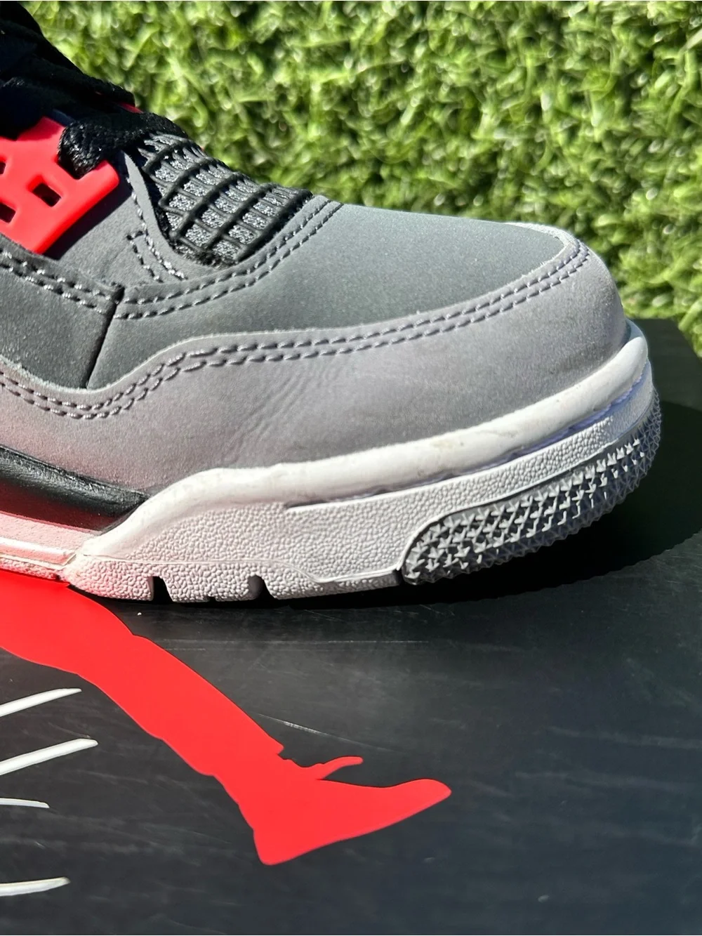 Air Jordan 4 Retro (GS) Box Label - Dark Grey/Infrared 23/Black size 6.5Y